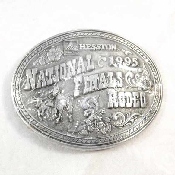 National Finals Rodeo 1995 HESSTON New Old Stock Belt Buckle - Picture 8 of 10
